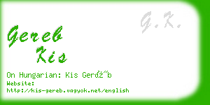 gereb kis business card